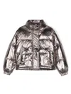 Molo Hansine Metallic Padded Jacket In Grey