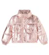Molo Hansine Metallic Puffer Jacket In Pink