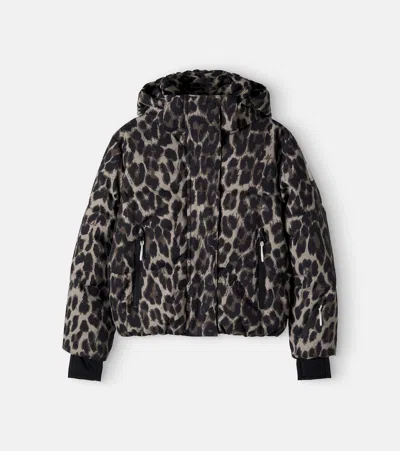 Molo Hansine Pro Leopard-print Ski Jacket In Brown