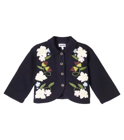 MOLO HARMONEY FLORAL WOOL-BLEND JACKET