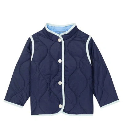 Molo Babies' Harrie Quilted Jacket In Blue