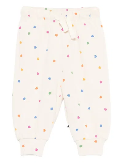 Molo Babies' Heart-print Trousers In Multi