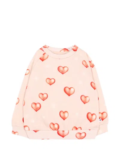 Molo Babies' Heart-motif Sweater In Pink