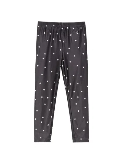 Molo Heart-print Leggings In Black