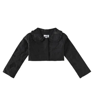Molo Kids' Helenka Jacquard Jacket In Black