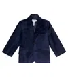 Molo Hieronymus Cotton Velvet Blazer In Blue