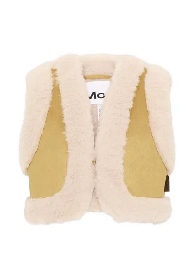 Molo Kids' Hildur Faux-shearling Panelled Gilet In Multi