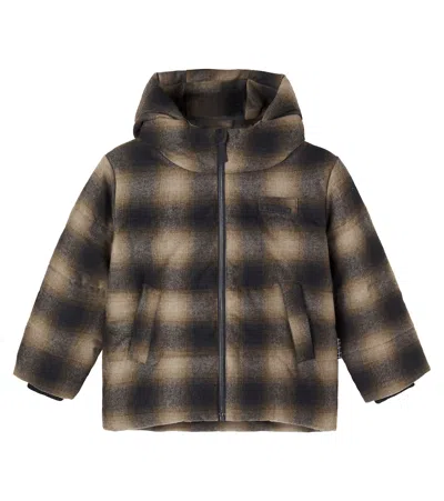 Molo Kids' Hilo Checked Puffer Jacket In Multi