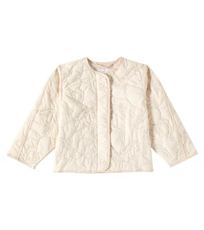 Molo Kids' Holley Quilted Jacket In Brazilian Sand