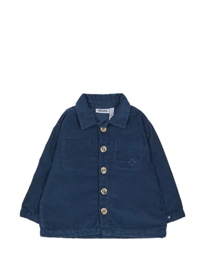 Molo Babies' Honors Long-sleeve Shirt In Blue