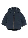 Molo Hooded Quilted Jacket In Blue