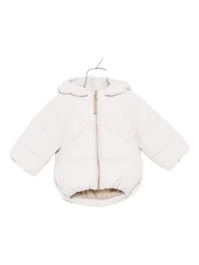 Molo Babies' Hooded Quilted Jacket In White
