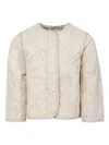 Molo Ivory Down Jacket For Girl With Horses In Neutrals