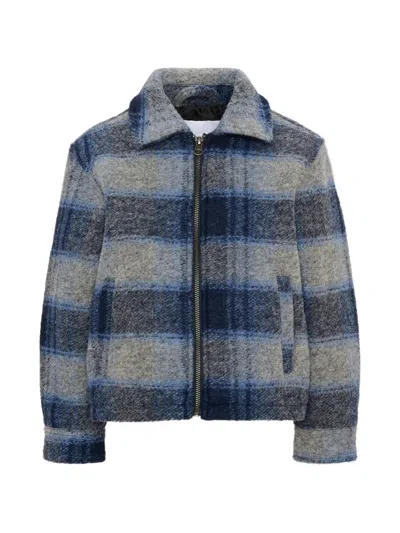 Molo Kids' Hutton Check-pattern Zip-up Jacket In Multi