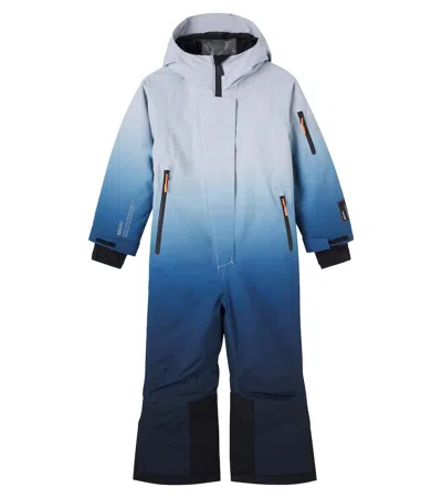 Molo Kids' Hux Ombré Ski Suit In Blue