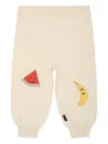 Molo Intarsia-knit Leggings In Neutrals