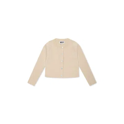 Molo Kids' Ivory Cardigan For Girl