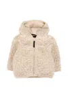 Molo Ivory Coat For Babykids With Ears In Brown