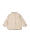 Molo Ivory Down Jacket For Baby Girl With Horses In Ivory