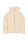 Molo Quilted Funnel Jacket In Neutral