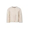 Molo Ivory Down Jacket For Girl With Horses In Ivory
