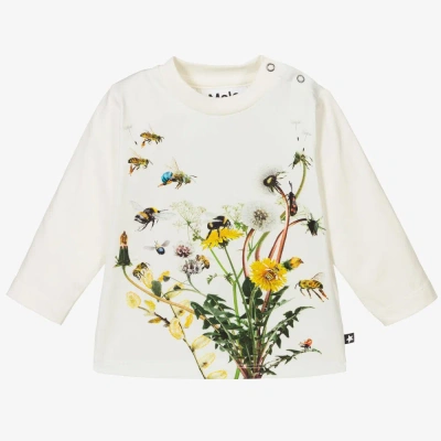 Molo Babies' Ivory Organic Floral Top In White