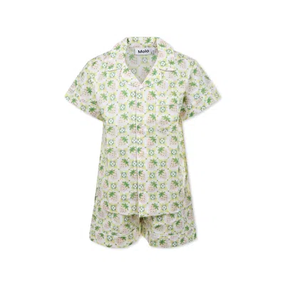 Molo Kids' Ivory Pyjamas For Girl With Strawberry