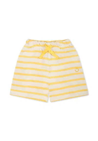Molo Ivory Shorts For Babykids With Logo Patch