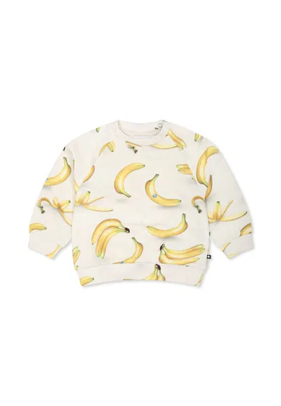 Molo Ivory Sweatshirt For Babykids With Banana