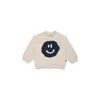 Molo Ivory Sweatshirt For Babykids With Smiely In Ivory