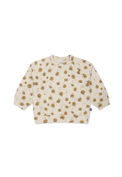 MOLO IVORY SWEATSHIRT FOR BABYKIDS WITH SMILE