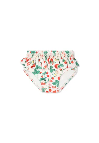 Molo Ivory Swim Briefs For Baby Girl With Strawberries