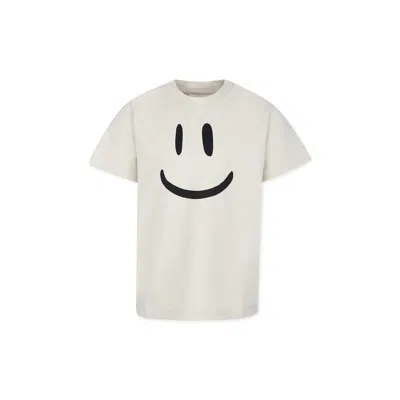 Molo Ivory T-shirt For Kids With Smiley