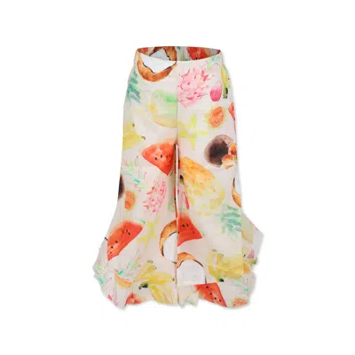 Molo Kids' Fruit Pattern Pants In Ivory