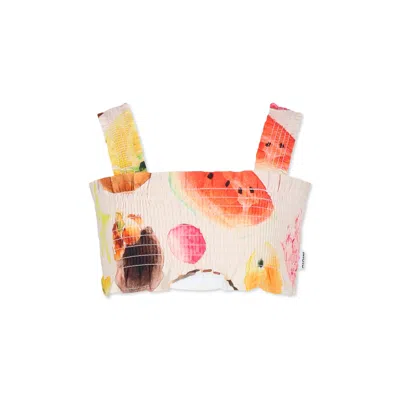 Molo Kids' Ivory Top For Girl With Fruit Print