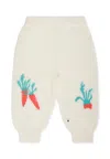 Molo Ivory Trousers For Baby Girl With Carrot In White