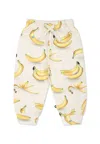 Molo Ivory Trousers For Babykids With Banana In Ivory