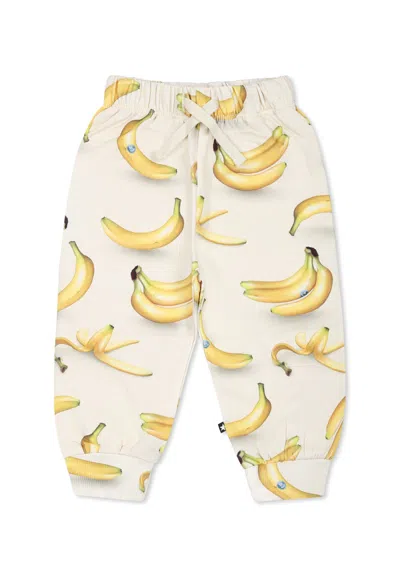 Molo Ivory Trousers For Babykids With Banana