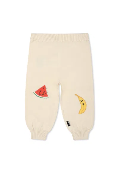 Molo Ivory Trousers For Babykids With Fruits