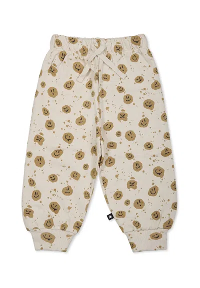 Molo Babies' Mood Dots-printed Trousers In Ivory