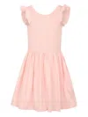Molo Pink Dress For Girl With Logo Patch In Pink