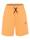 Molo Orange Shorts For Kids With Smiley In Orange