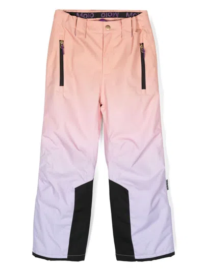 Molo Kids' Jump Pro Ski Trousers In Gradient Lilac
