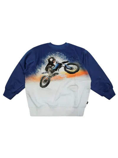 Molo Junior Felpa Gc Moto Cross In Blue