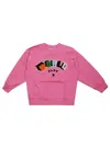 Molo Junior Felpa Gc Scritta Ricamata In Fuchsia