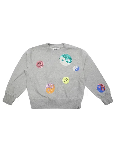 Molo Junior Felpa Gc Yin E Yang In Gray