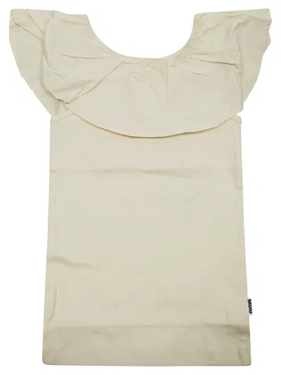 Molo Junior Top Costina Collo Voulant In Beige