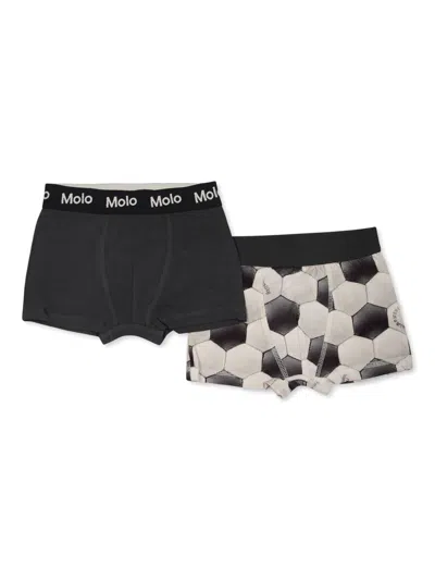 Molo Kids' Justin Boxers Pack In Black