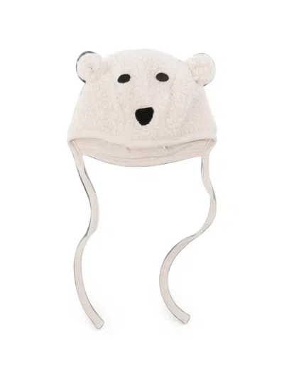 Molo Babies' Kandia Polar-bear Sherpa Hat In Neutrals