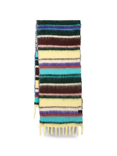 Molo Kids' Kelly Striped Scarf In Yellow
